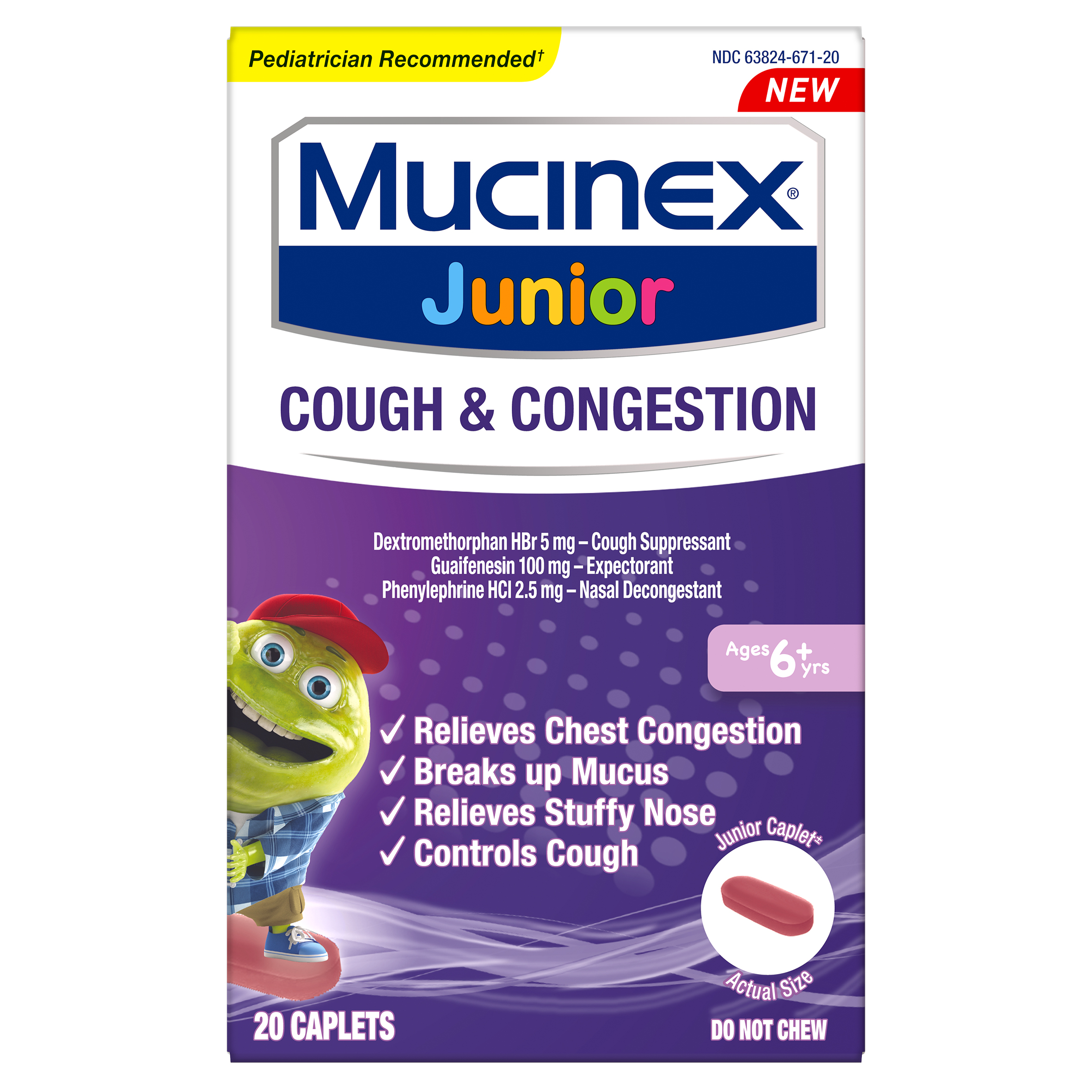 MUCINEX® Junior Caplets - Cough & Congestion